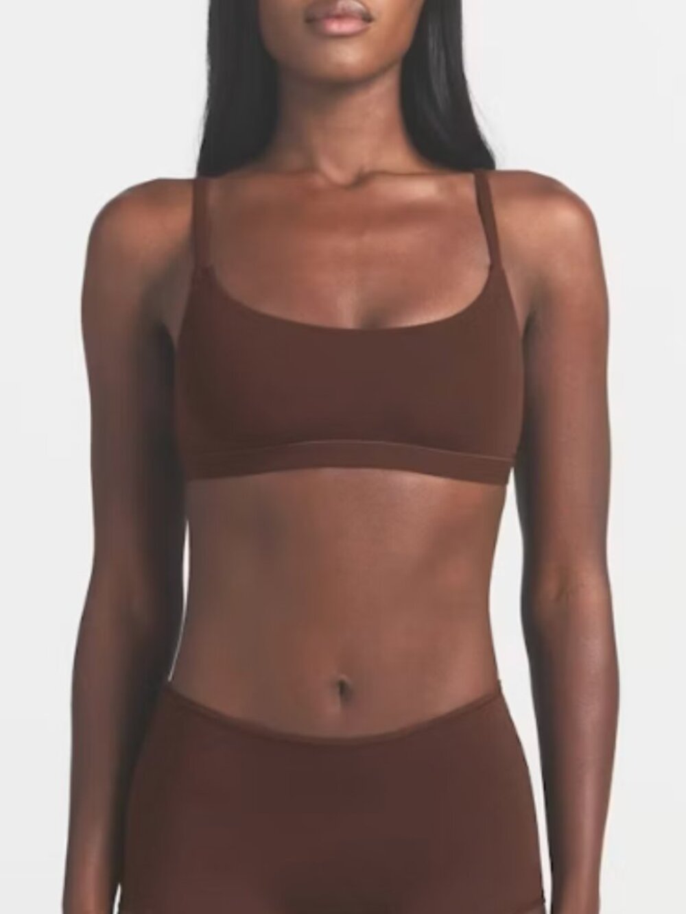 NEW SKIMS Fits Everybody Scoop Bralette Cocoa Brown Small NWT